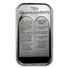 Image 1 : 1 oz Ten Commandments Silver Bar (In Spanish)