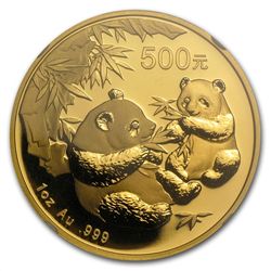 2006 1 oz Gold Chinese Panda MS-68 NGC
