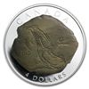 Image 1 : 2010 1/2oz Silver Canadian $4 Dromaeosaurus Fossil Proo