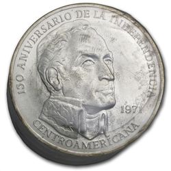 Panama Silver 20 Balboas Original Unc 10 Coin Rolls (AS