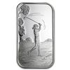 Image 1 : 1 oz Female Golfer Silver Bar (w/Gift Box &amp; Capsule