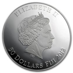 Fiji 2012 2 oz. Proof Silver $50 Egyptian Jewels - Hats