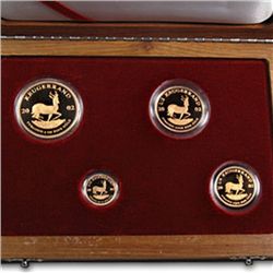 2002 4-Coin Proof Gold South African Krugerrand Set