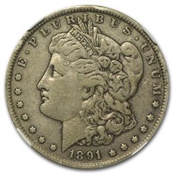 1891 Morgan Dollar VF-30 NGC VAM-2A Moustache Top-100