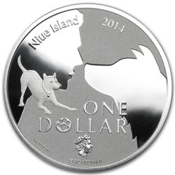 Niue 2014 Silver Proof Man's Best Friends - Dogs - York