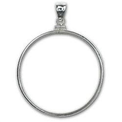 Sterling Silver Screw-Top Plain Coin Bezel-For Silver D