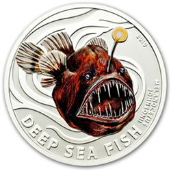 Pitcairn Islands 2010 Silver Deep Sea Fish -Melanocetus