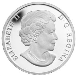 2013 1 oz Silver Canadian $25 Coin - The Beaver Family