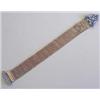 Image 1 : PLATINUM, YELLOW GOLD AND DIAMOND BRACELET Composed of fourteen karat gold "brickwork" links, dec...