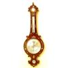 Image 1 : FINE VICTORIAN MOTHER OF PEARL INLAID MAHOGANY BAROMETER/THERMOMETER English. 19th Century. Dial...