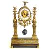 Image 1 : FINE EMPIRE GILT BRONZE MANTEL CLOCK French. Late 18th Century. The drum form case surmounted by...