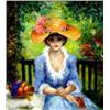 Image 1 : CHERRY JEFFE HULDAH (American. 20th Century) "In the Patio". Signed Huldah l/l. Also signed, titl...
