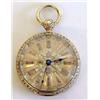 Image 1 : EIGHTEEN KARAT YELLOW GOLD OPEN FACE WATCH The tri-color dial with applied Roman numerals, the ca...