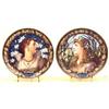SUPERB PAIR OF FAIENCE CHARGERS Probably German. Circa 1900. Painted by L. Besche. Signed. Each w...