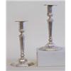 Image 1 : PAIR OF TIFFANY & CO. STERLING SILVER CANDLESTICKS American. 1907-1938. Each weighted hexagonal b...