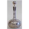 Image 1 : VERY FINE ALVIN STERLING SILVER OVERLAID CLEAR GLASS DECANTER American. Circa 1910. With globular...