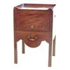 Image 1 : GEORGE III MAHOGANY BEDSIDE CUPBOARD English. Circa 1800. With three quarter gallery above a cupb...