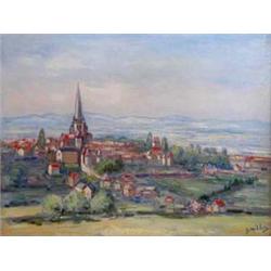 GUSTAVE MADELAIN (French. 1867-1944) "Bassin De St. Nazaire". Signed G. Madelain l/l. Also titled...
