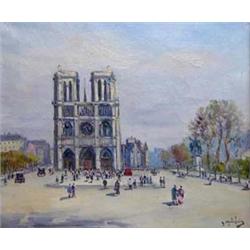GUSTAVE MADELAIN (French. 1867-1944) Le Parc Notre Dame". Signed G. Madelain l/r. Also titled on...