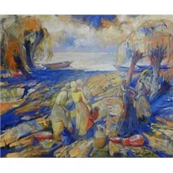 EMIL LINDENFELD (Hungarian. 1905-1986) "Splendour #2". Signed Emil Lindenfeld l/r. Also signed an...