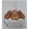 Image 1 : FINE LALIQUE AMBER OVERLAY AND CUT CRYSTAL "ATOSSA" VASE French. Signed Lalique France. Catalogue...
