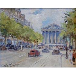 CHARLES BLONDIN (French. 20th Century) "La Madeleine". Signed Charles Blondin l/l. Oil on Canvas....