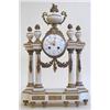 Image 1 : EMPIRE STYLE GILT BRONZE MOUNTED WHITE MARBLE MANTEL CLOCK French. 19th Century. Movement stamped...