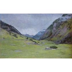 JEAN-ALFRED DESBROSSES (French. 1835-1906) "Horse and Rider in the Valley. Signed Jean Desbrosses...