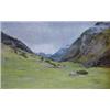 Image 1 : JEAN-ALFRED DESBROSSES (French. 1835-1906) "Horse and Rider in the Valley. Signed Jean Desbrosses...