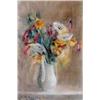 Image 1 : HOBSON PITTMAN (American. 1899-1972) "Floral Still Life on Shelf". Signed Hobson Pittman u/r. Als...