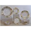 Image 1 : SIXTY-ONE PIECE ROYAL CROWN DERBY PORCELAIN DINNER SERVICE English. In the "Green Derby Panel" pa...
