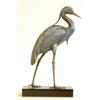 Image 1 : RENE ROCHARD (French. 20th Century) "Heron". Signed in the marble base Rochard. Polychromed Metal...