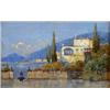 Image 1 : EUROPEAN SCHOOL (20th Century) "Italian Coastal Scene". Signed indistinctly l/r. Oil on Canvas. M...