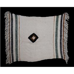 Salish Mt. Goat Wool Blanket Made by Adeline Lorenzetto Pre 1968  32"x 41"  Good Condition