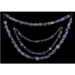Two Strands of 19TH C. Russian Blue Trade Beads Approx. 125 Beads  Good Condition