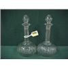 Image 1 : Two 10" Crystal Decanters...