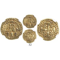 Lima, Peru, cob 1 escudo, 1719/8M, encapsulated NGC AU 58, ex-Caballero.