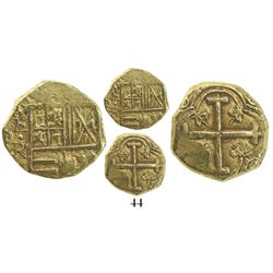 Bogota, Colombia, cob 2 escudos, Philip IV, assayer not visible (R to right, 1650s).