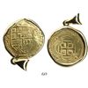 Image 1 : Seville, Spain, cob 4 escudos, Philip II, assayer Gothic D below mintmark S to left, contour-mounted