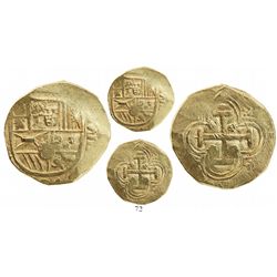 Seville, Spain, cob 8 escudos, Charles II, assayer not visible.