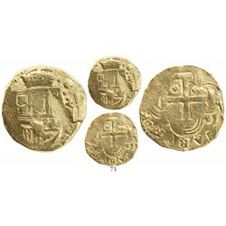 Seville, Spain, cob 8 escudos, Charles II, assayer not visible.