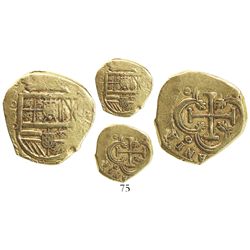 Toledo, Spain, cob 2 escudos, Philip III, assayer P below mintmark oT to left.