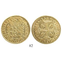 Brazil (Rio mint), 4000 reis, Joao V, 1724-RRRR.