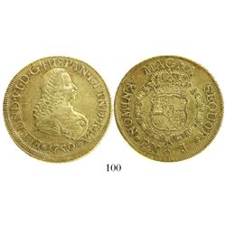 Popayan, Colombia, bust 8 escudos, Ferdinand VI, 1759J.