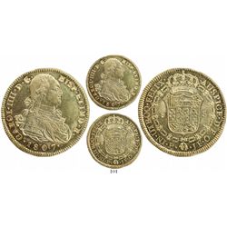 Popayan, Colombia, bust 8 escudos, Charles IV, 1807JF.