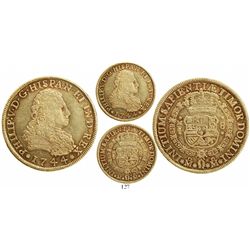 Mexico City, Mexico, bust 8 escudos, Philip V, 1744MF.
