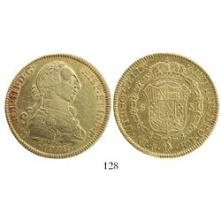 Mexico City, Mexico, bust 8 escudos, Charles III, 1772FM.