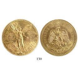 Mexico City, Mexico, 50 pesos, 1931, encapsulated PCGS MS64.