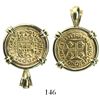 Image 1 : Lisbon, Portugal, 1000 reis, Joao V, 1709, mounted in 18K pendant-bezel.