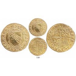 Seville, Spain (Castile and Leon), dobla de la banda, Juan II (1406-1474), mintmark S at top of cros